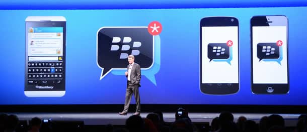 Anuncio de BBM para iOS y Android en mayo de 2013.