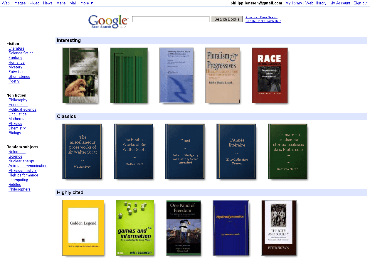 on google books