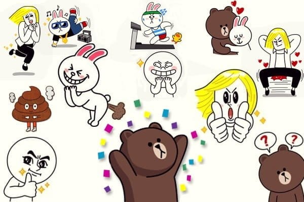 LINE es reconocido por su masiva implementación de stickers para chatear.