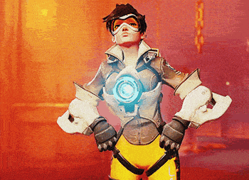 Tracer, una de los personajes principales de Overwatch. Tracer, una de los personajes principales de Overwatch.