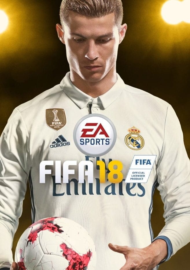 Carátula de FIFA 18 con Ronaldo.